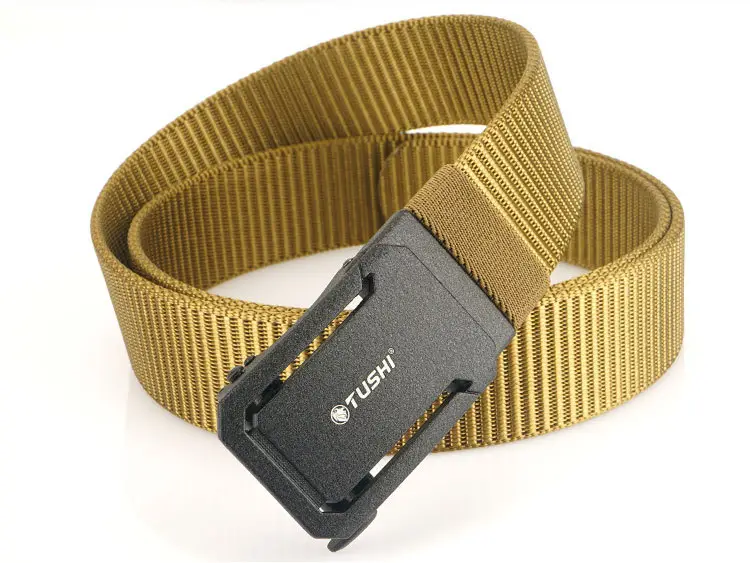 Men's Brown Canvas Belt with Automatic Buckle 3.8cm β feature 20