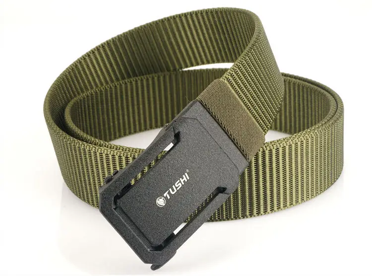 Men's Brown Canvas Belt with Automatic Buckle 3.8cm β feature 22