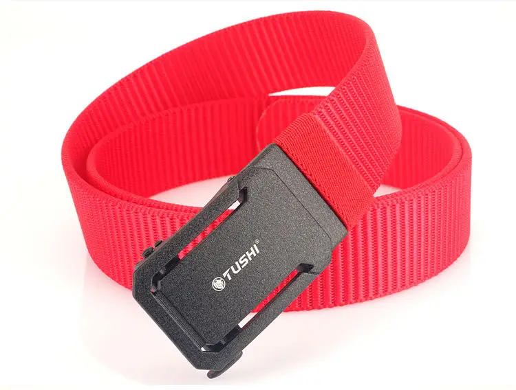 Men's Brown Canvas Belt with Automatic Buckle 3.8cm β feature 23