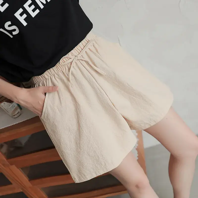 Women Cotton Linen Shorts Multi Color Summer Loose Fit - Image 13