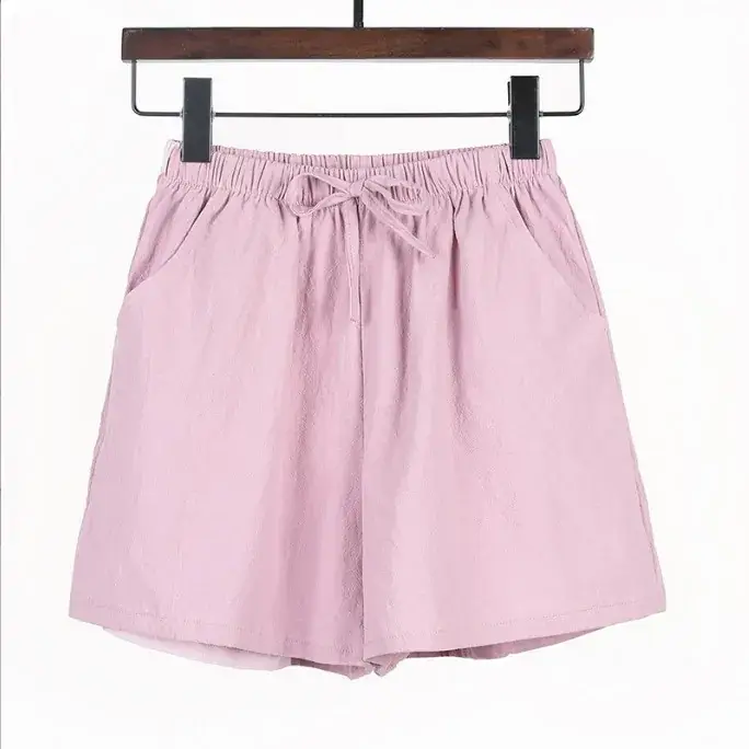 Women Cotton Linen Shorts Multi Color Summer Loose Fit - Image 5