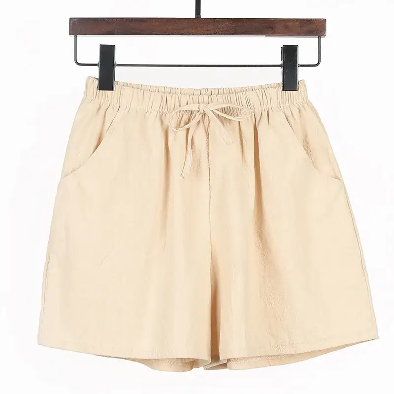 Women Cotton Linen Shorts Multi Color Summer Loose Fit - Image 6