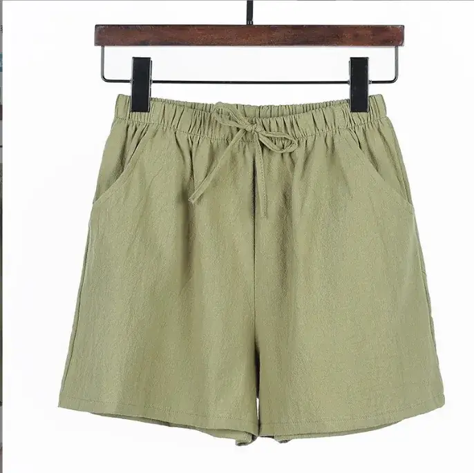 Women Cotton Linen Shorts Multi Color Summer Loose Fit - Image 9