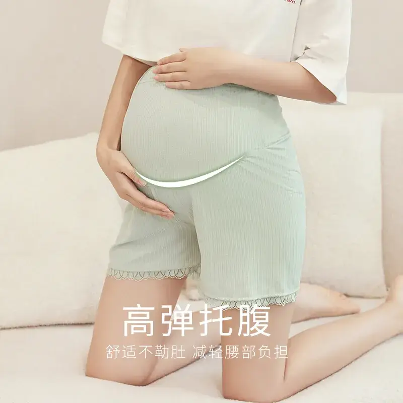 Maternity White Lace Shorts for Pregnant Women - Image 9