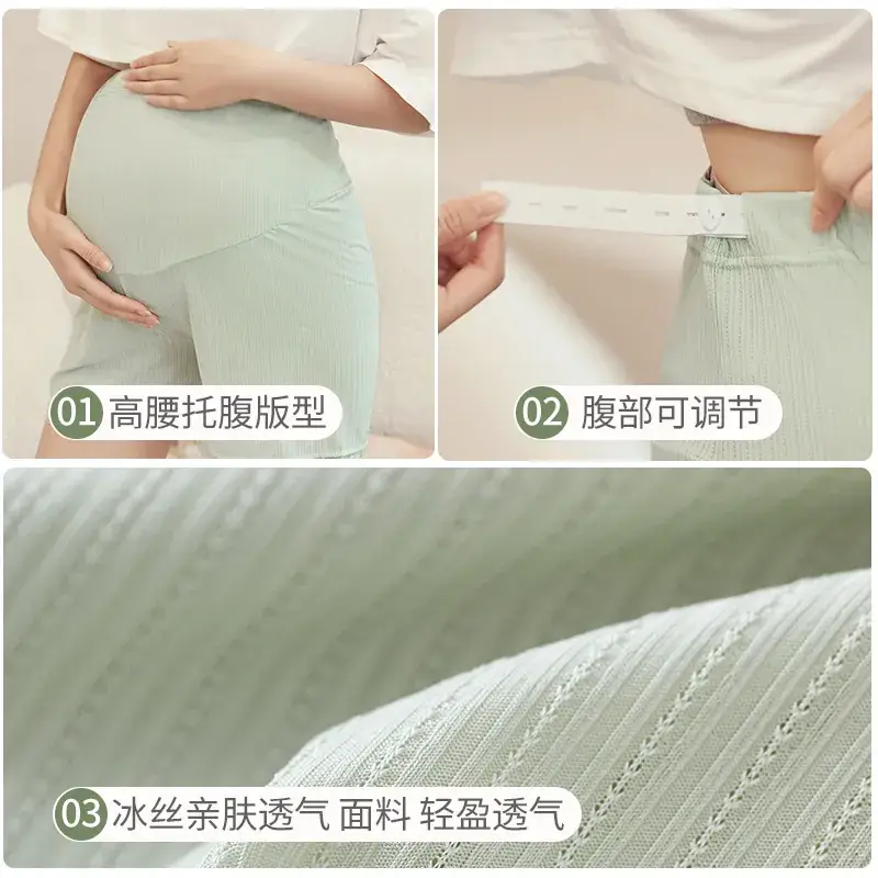 Maternity White Lace Shorts for Pregnant Women - Image 10