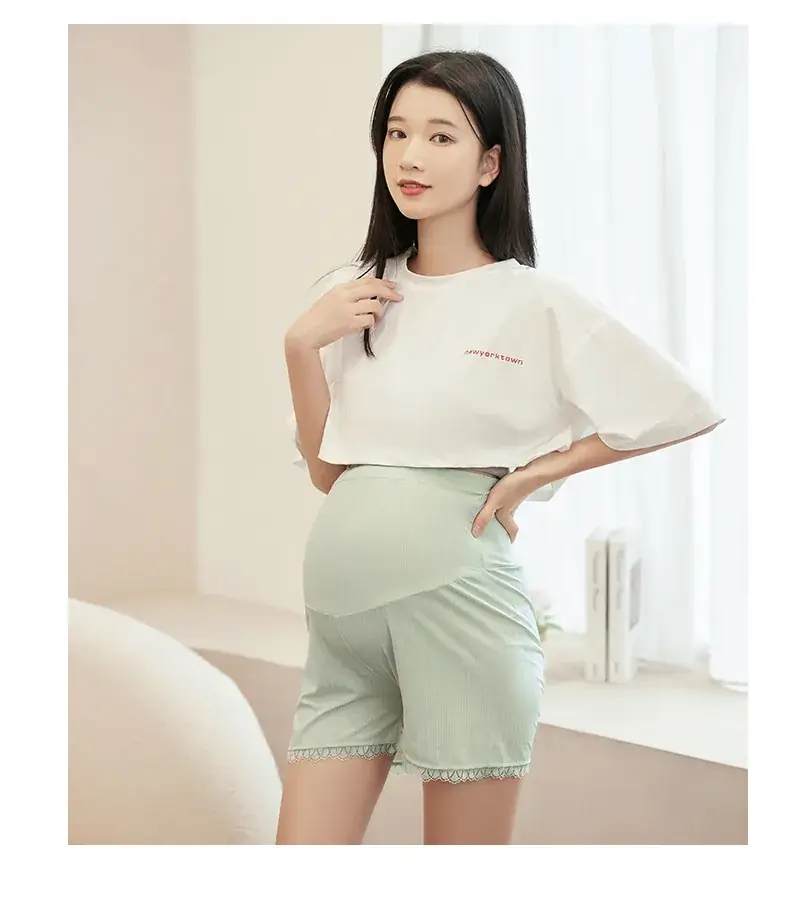 Maternity White Lace Shorts for Pregnant Women — feature 17