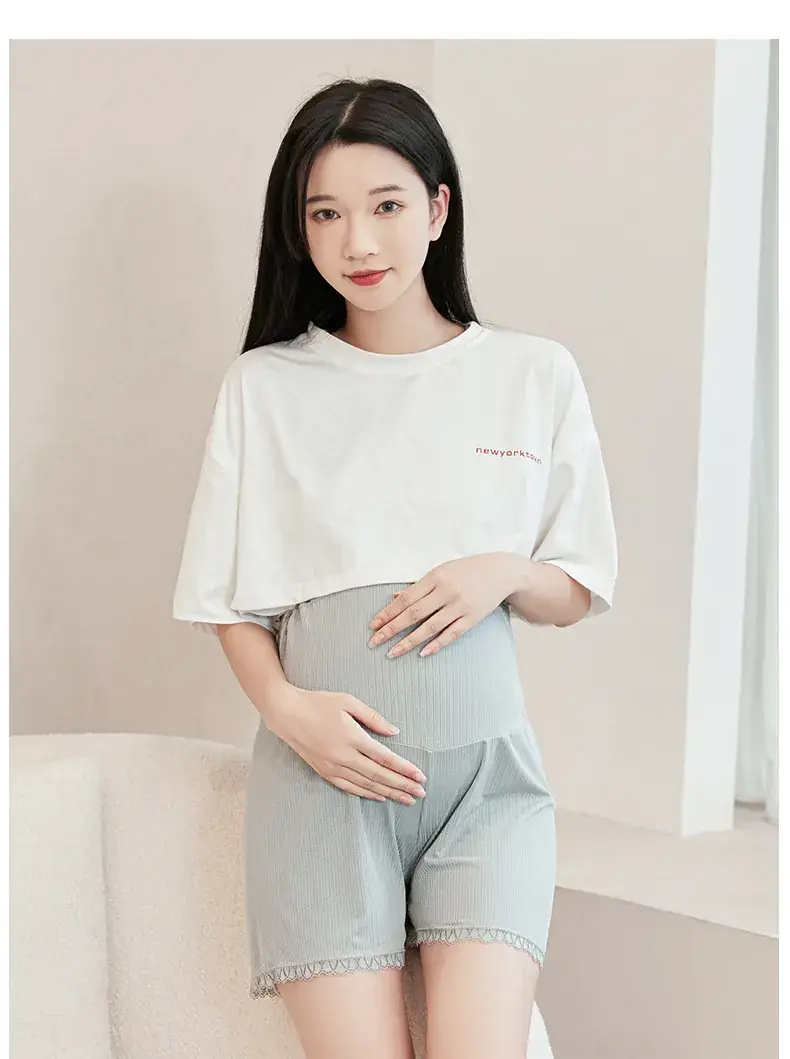 Maternity White Lace Shorts for Pregnant Women — feature 21