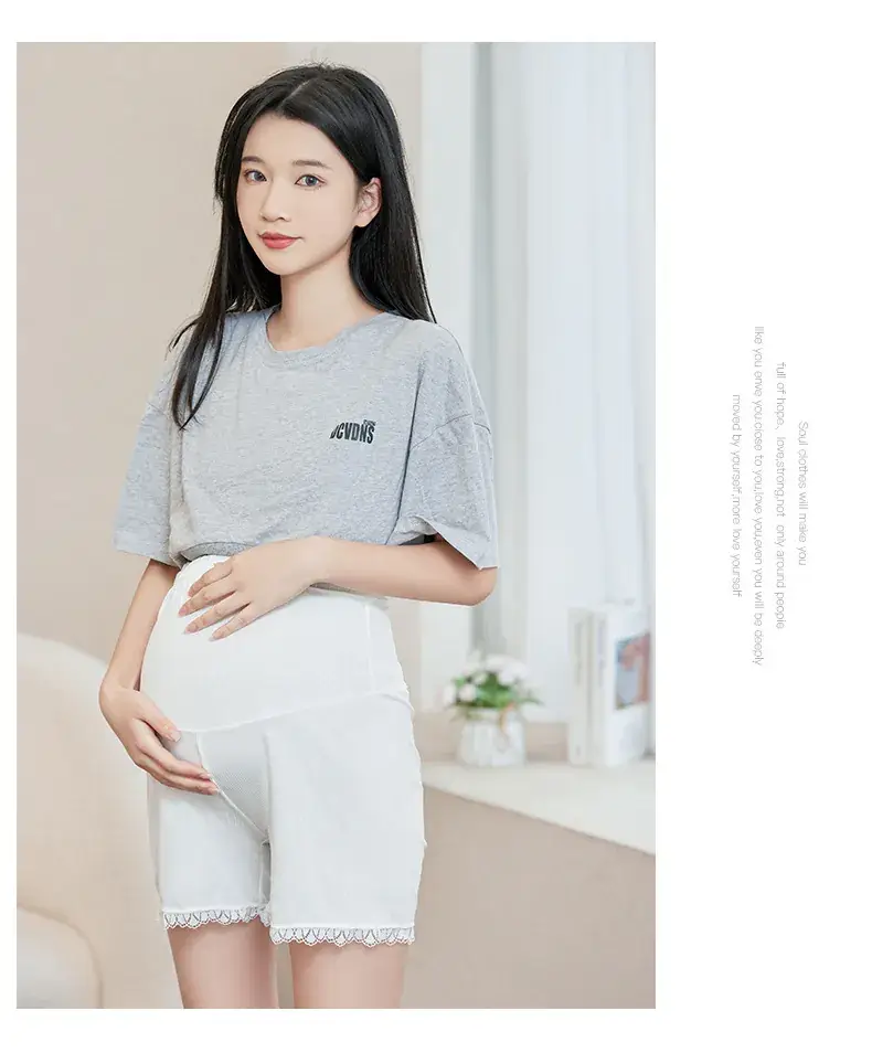 Maternity White Lace Shorts for Pregnant Women — feature 25