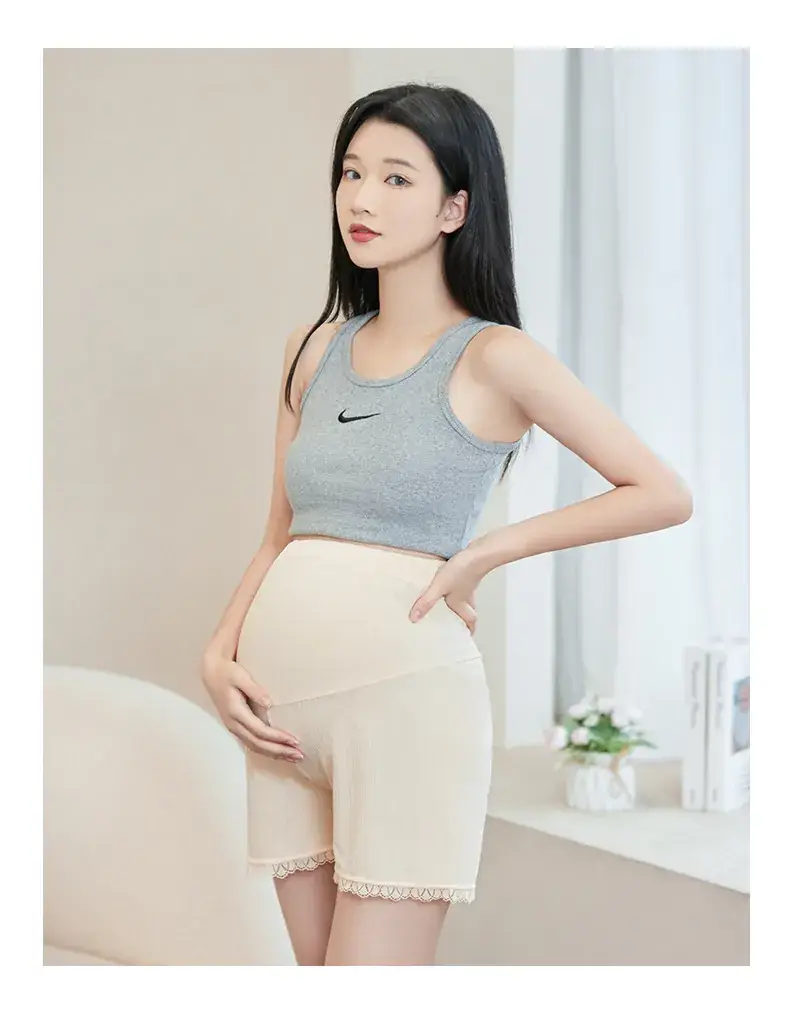 Maternity White Lace Shorts for Pregnant Women — feature 27