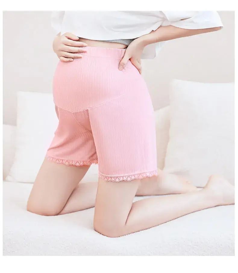 Maternity White Lace Shorts for Pregnant Women — feature 34
