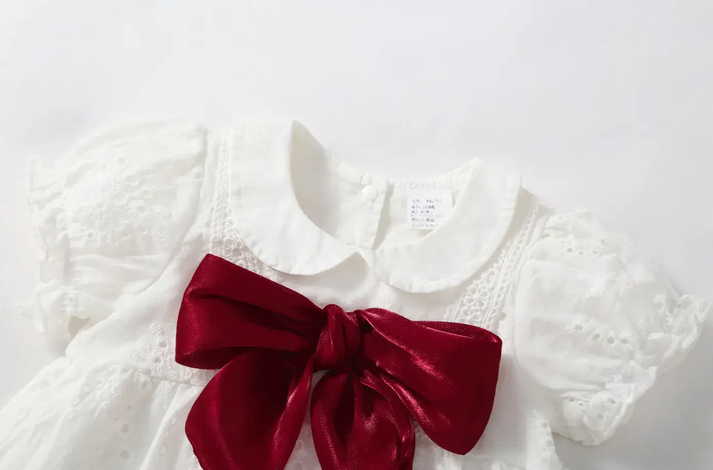 Baby's Peach Sunflower Dress with Bow & Hat Set — feature 10