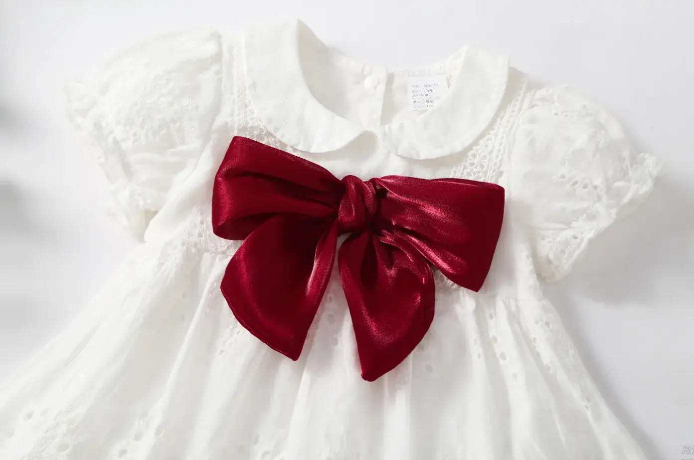 Baby's Peach Sunflower Dress with Bow & Hat Set — feature 8
