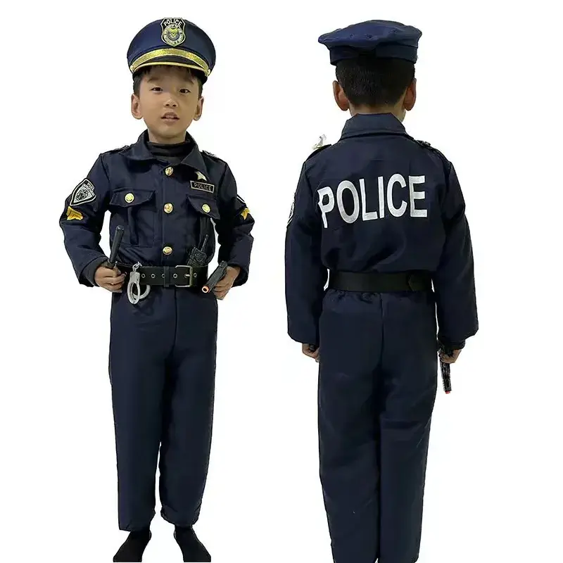 Kids Police Uniform Halloween Costume for Boys - Image 2