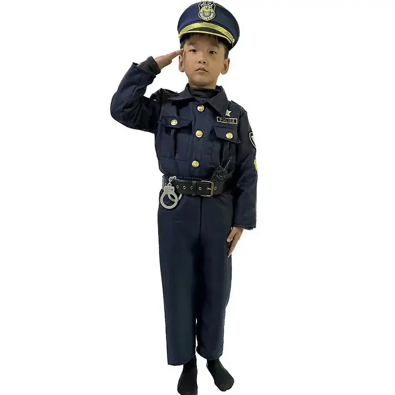 Kids Police Uniform Halloween Costume for Boys - Image 3