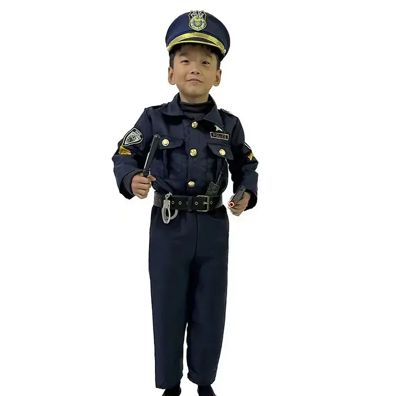 Kids Police Uniform Halloween Costume for Boys - Image 5