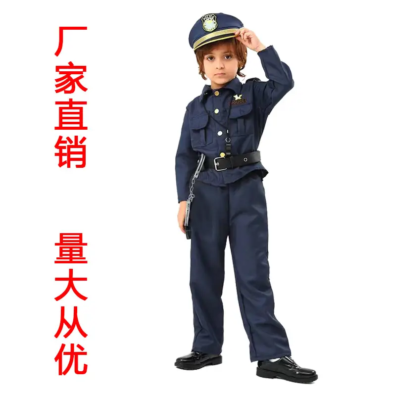 Kids Police Uniform Halloween Costume for Boys — feature 5