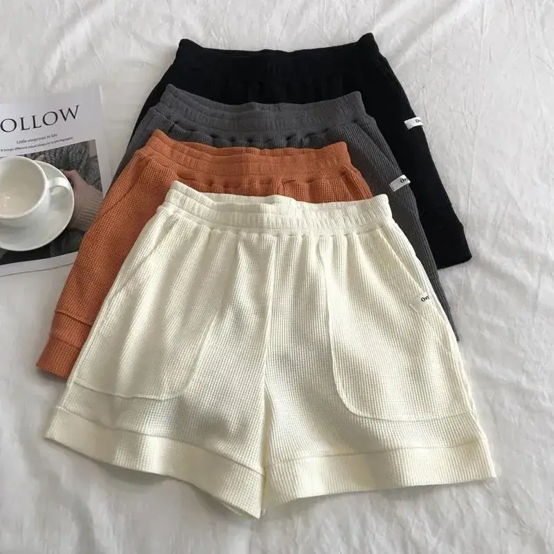 Women's Waffle Shorts Brown 34x38 - Image 5