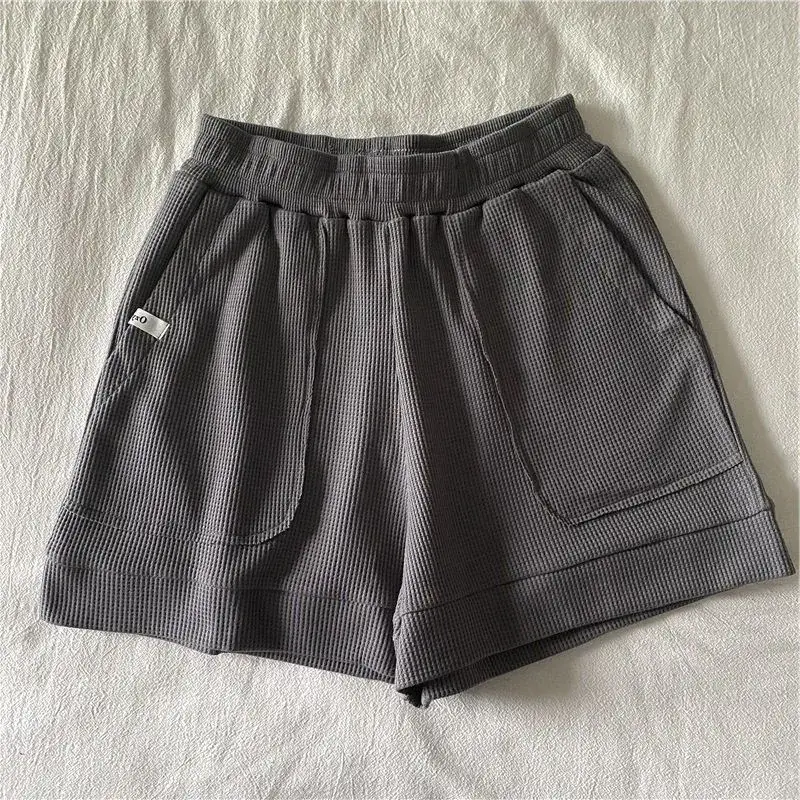 Women's Waffle Shorts Brown 34x38 - Image 7