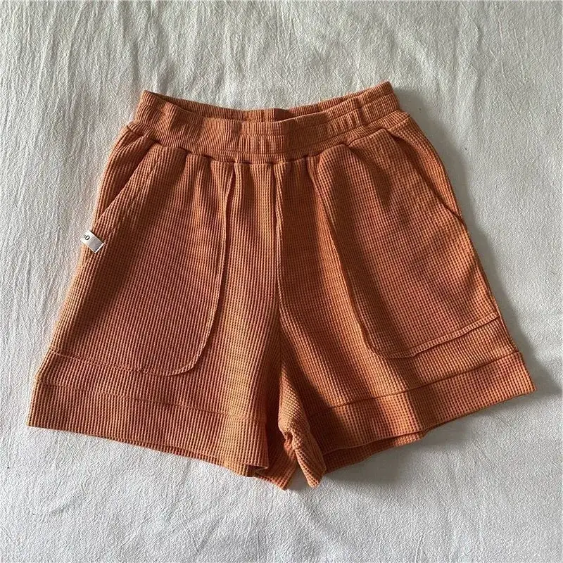 Women's Waffle Shorts Brown 34x38 - Image 8