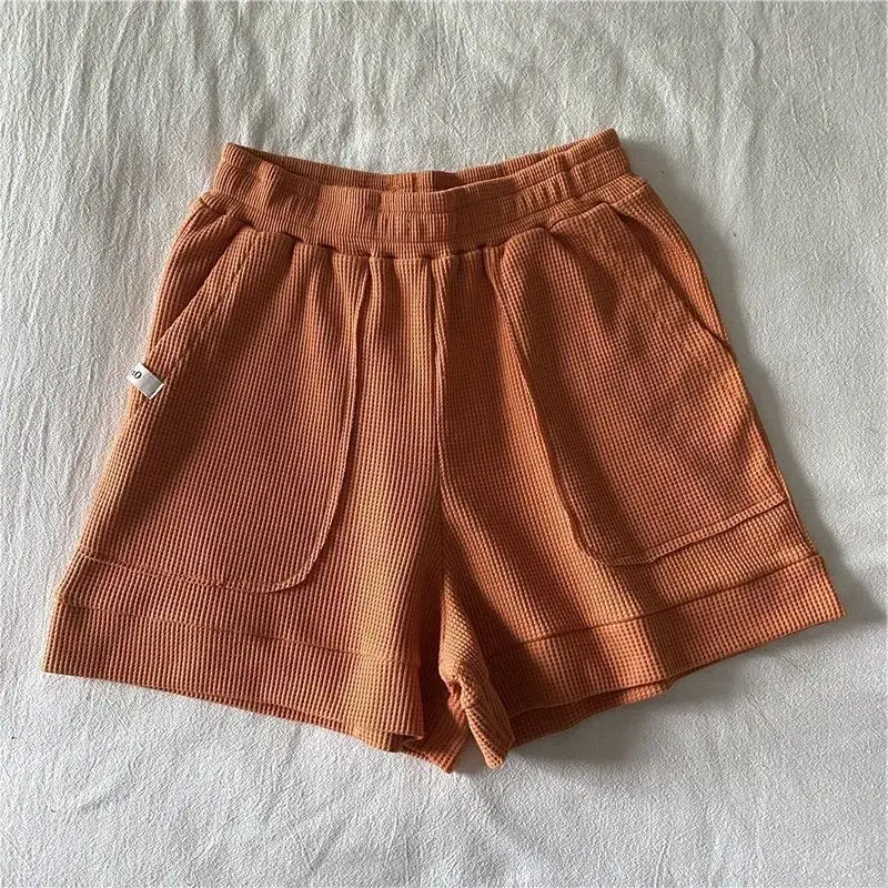Women's Waffle Shorts Brown 34x38 - Image 4