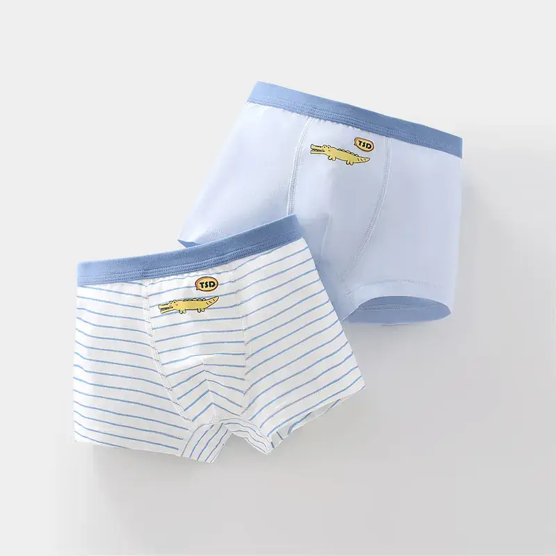 New Kids Cotton Boxer Underwear Blue & White Pack - Image 5
