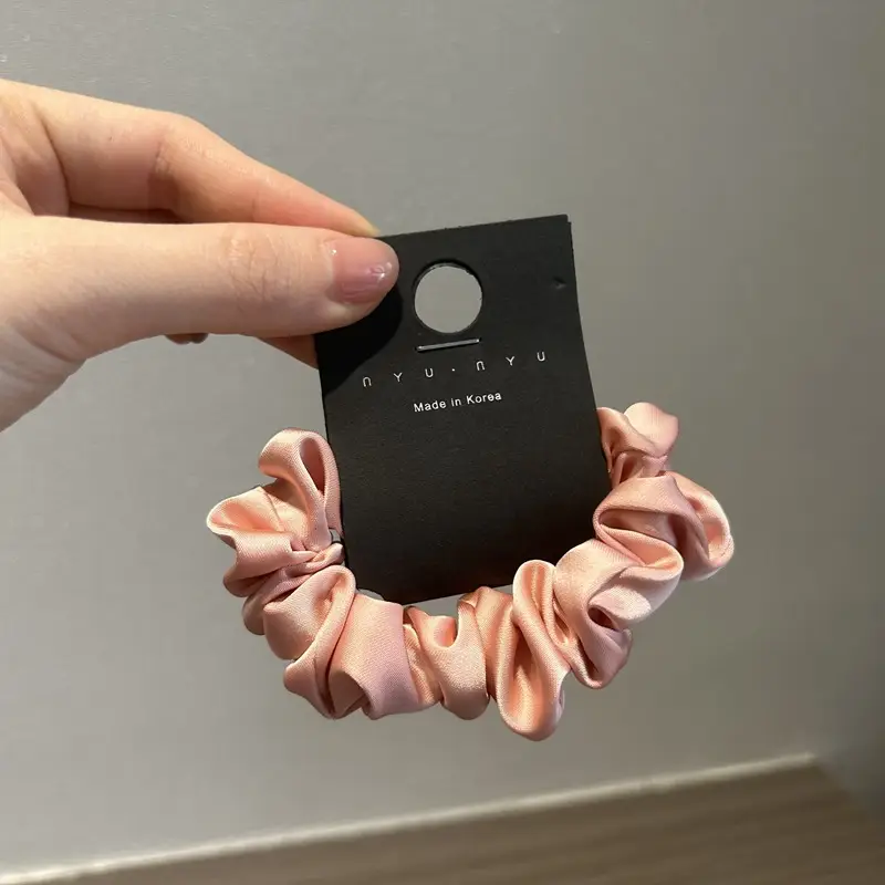 Korean Temperament Satin Hair Ring Pink Blue — feature 17