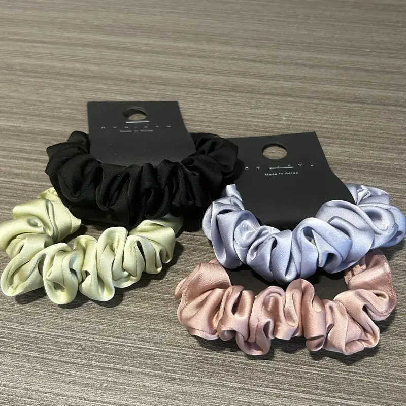 Korean Temperament Satin Hair Ring Pink Blue — feature 3