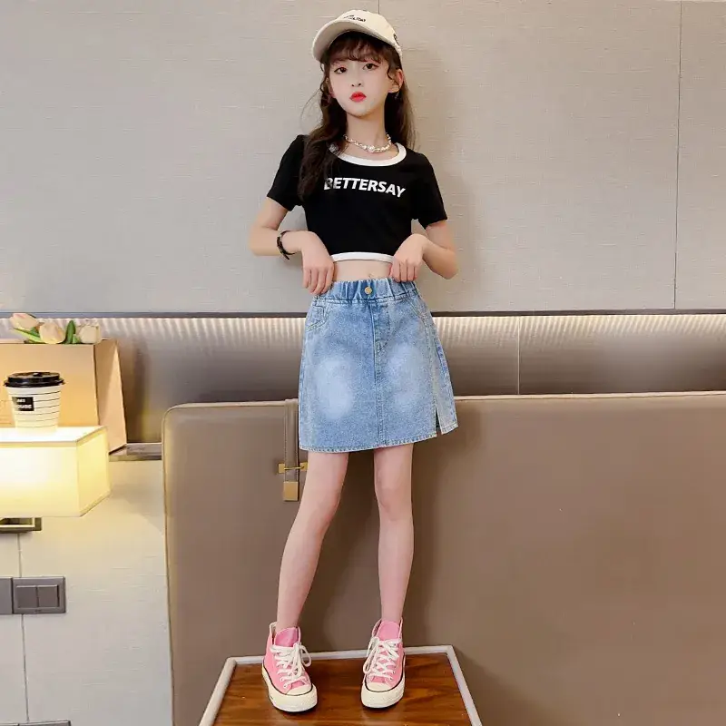 Girls Denim Skirt Medium Large Western Style - Image 3