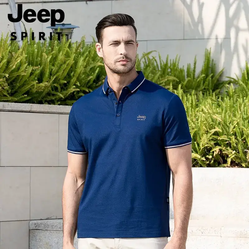 Men White JEEP SPIRIT Polo T-Shirt