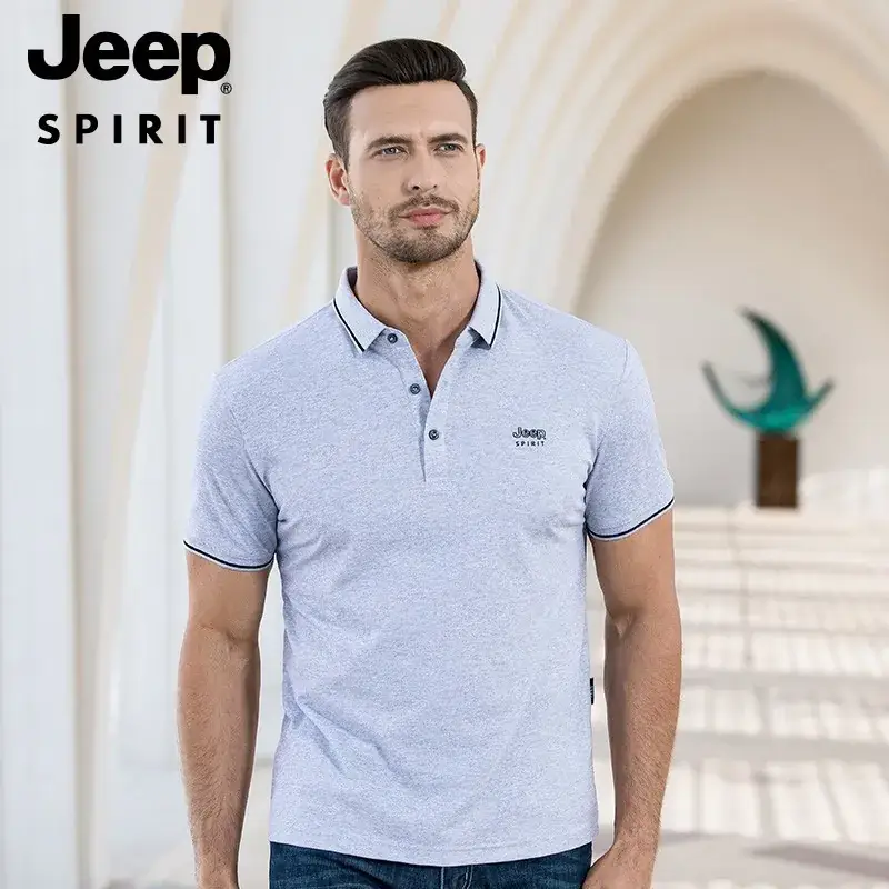 Men White JEEP SPIRIT Polo T-Shirt