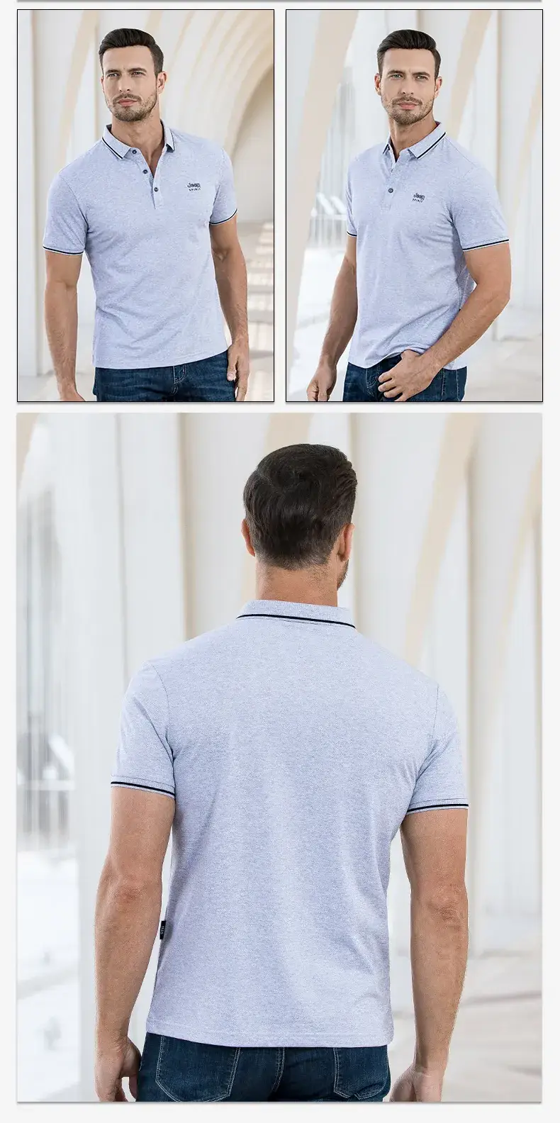 Men White JEEP SPIRIT Polo T-Shirt — feature 13