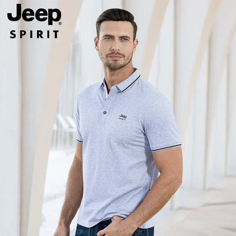 Men White JEEP SPIRIT Polo T-Shirt
