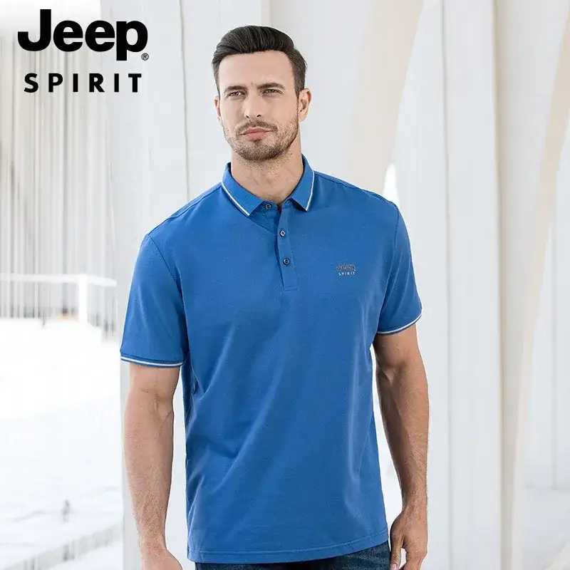 Men White JEEP SPIRIT Polo T-Shirt