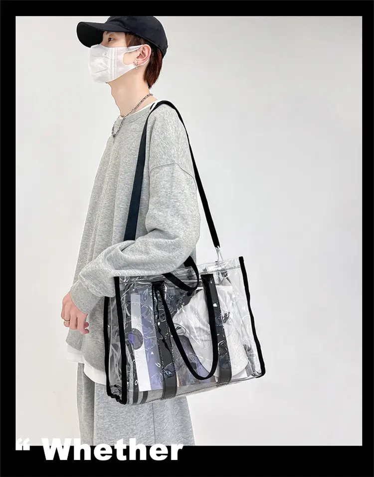 Pvc Transparent Women's Shoulder Messenger Bag Pink — feature 29