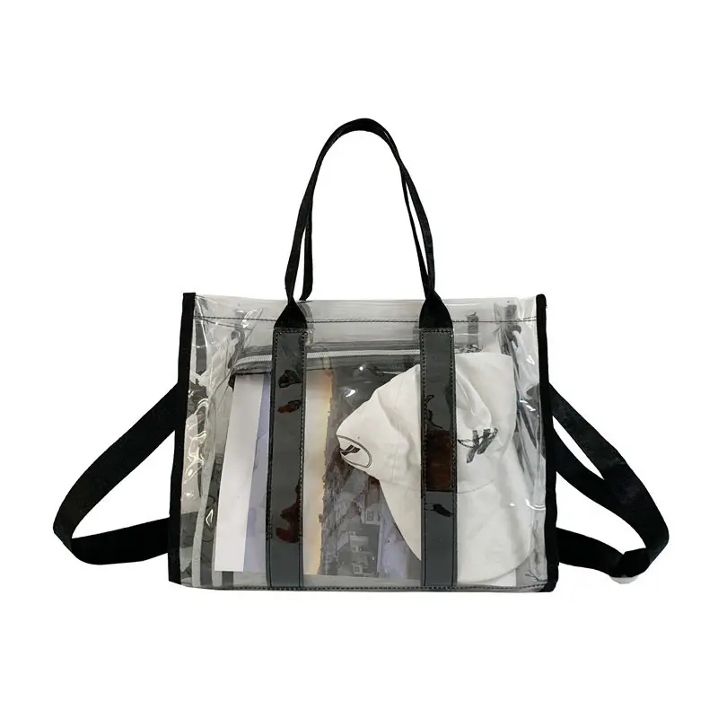Pvc Transparent Women's Shoulder Messenger Bag Pink - Image 2