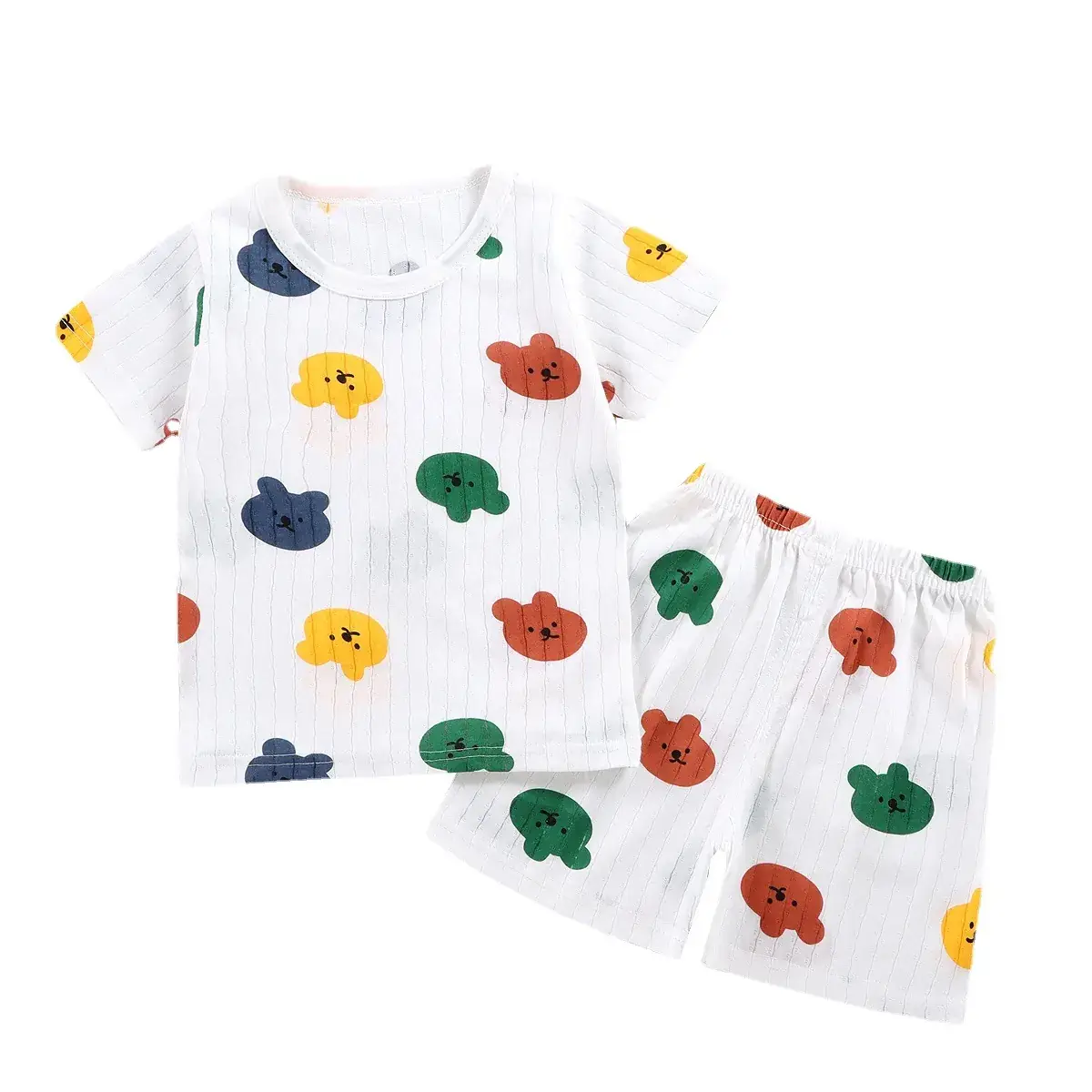 Baby's Cartoon Boneless Pajamas Short Sleeve
