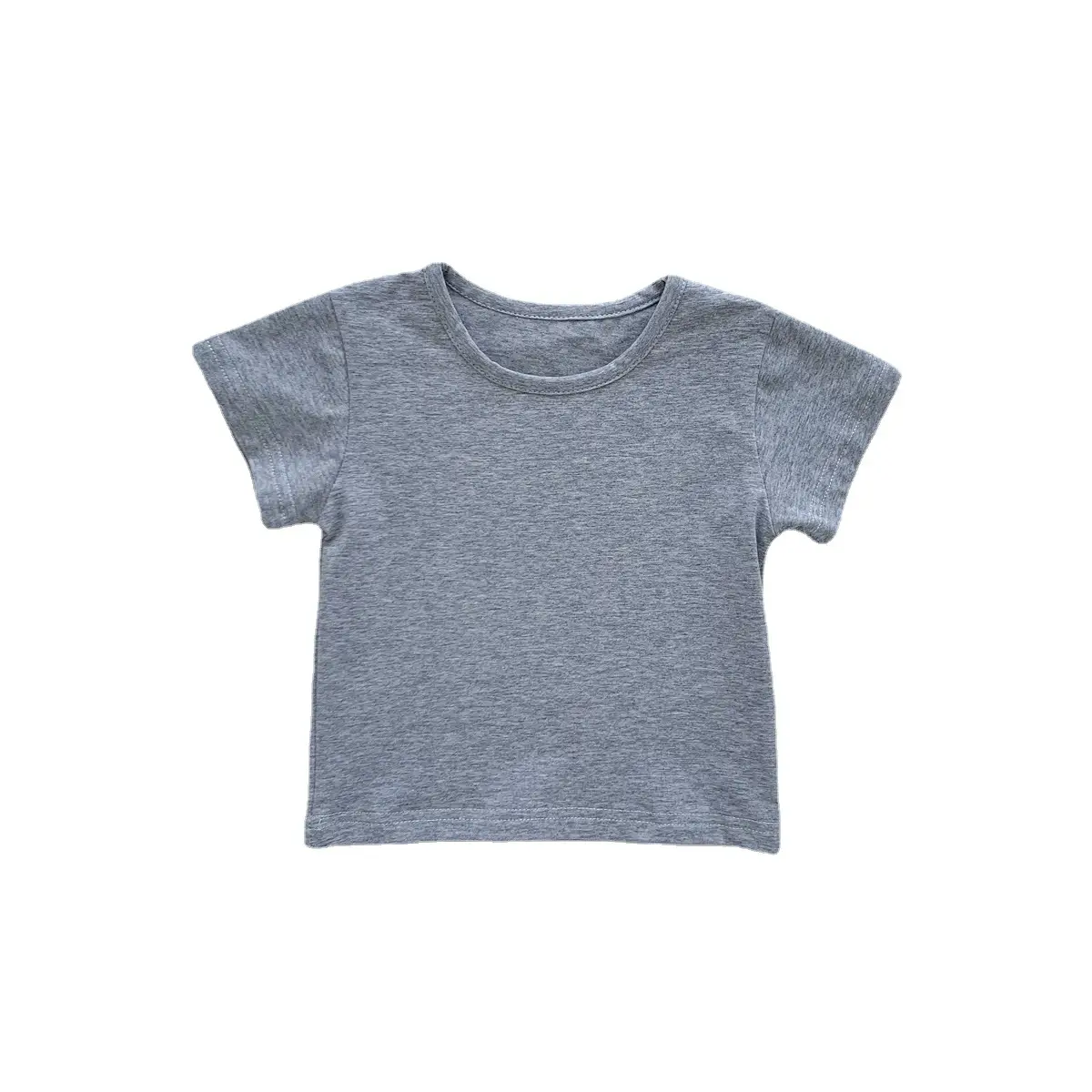 Children's White Short Sleeve T-Shirt Round Neck - Image 6