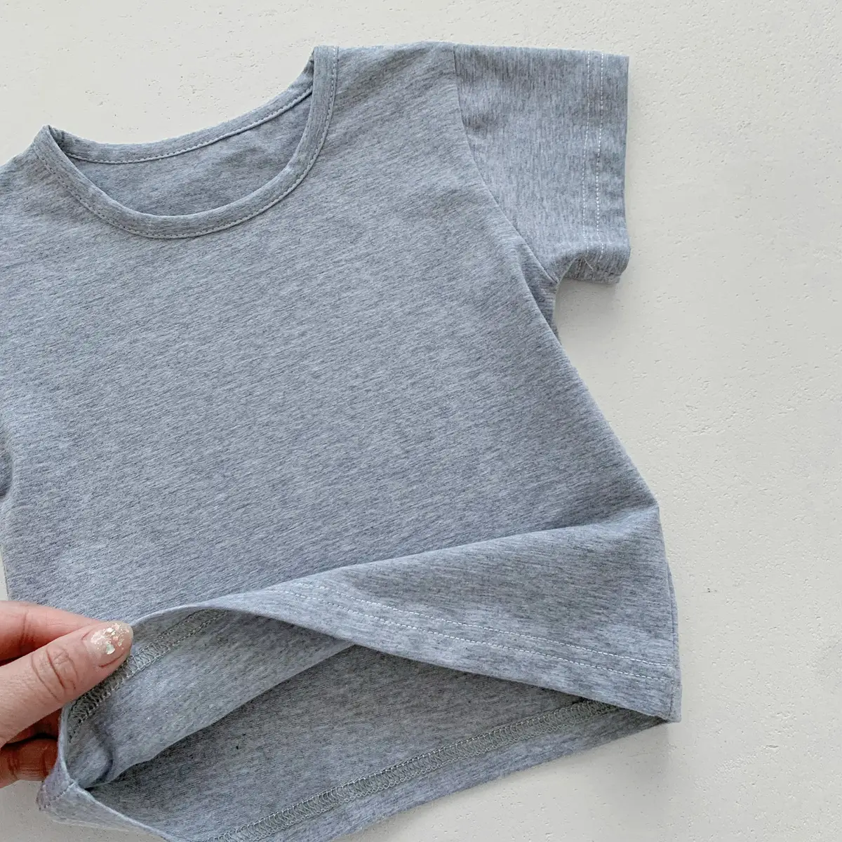 Children's White Short Sleeve T-Shirt Round Neck — feature 12