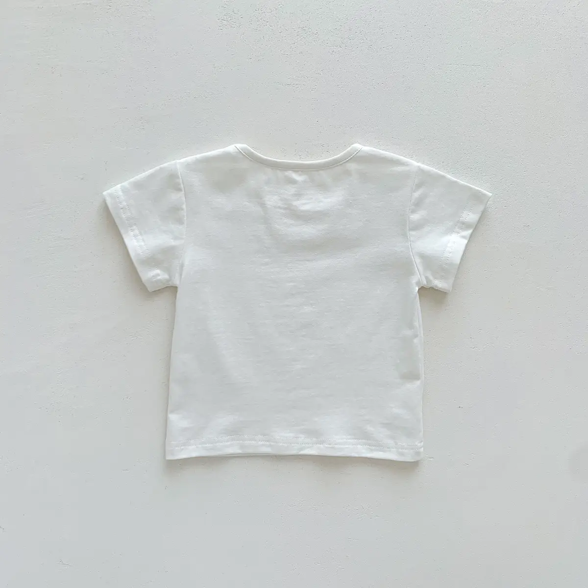 Children's White Short Sleeve T-Shirt Round Neck — feature 17