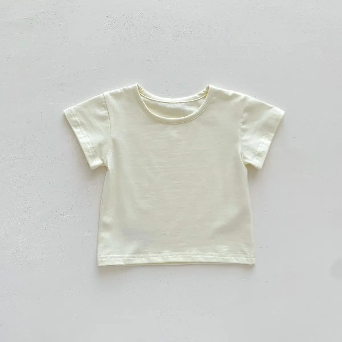 Children's White Short Sleeve T-Shirt Round Neck — feature 6