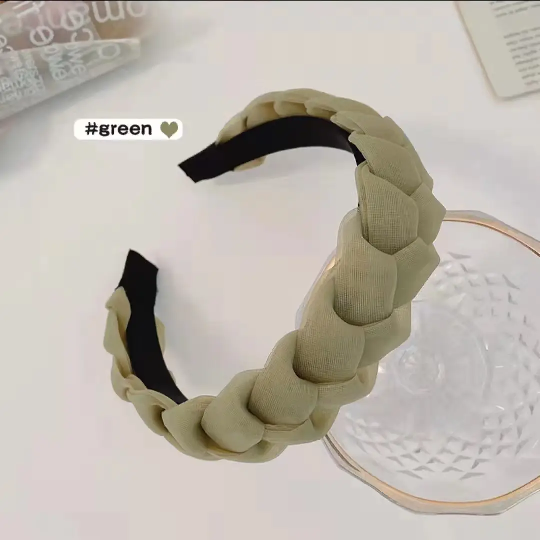 Velvet Houndstooth Hairband for Women Brown — feature 10