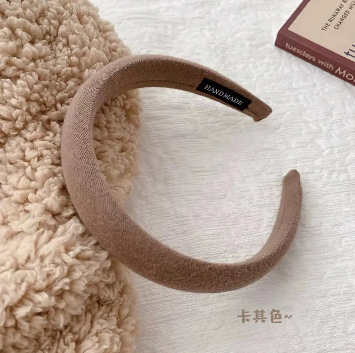 Velvet Houndstooth Hairband for Women Brown - Image 11