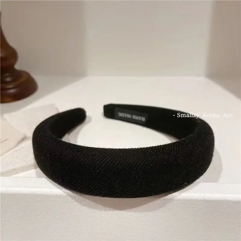 Velvet Houndstooth Hairband for Women Brown - Image 8