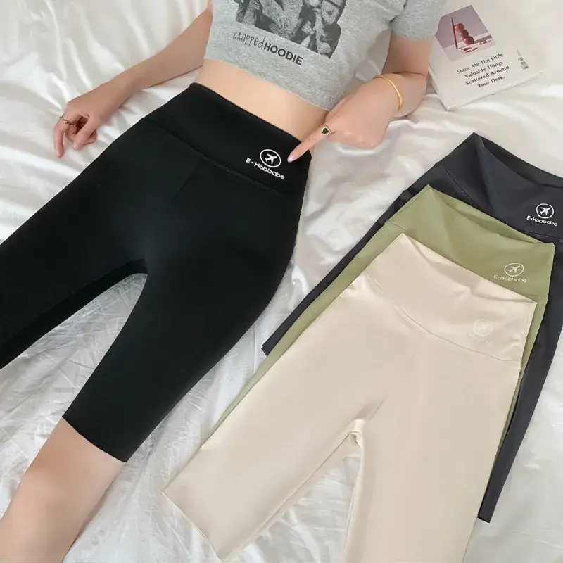 Black High Waist Slim Fit Yoga Pants for Women - Image 8