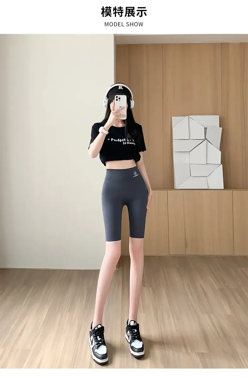 Black High Waist Slim Fit Yoga Pants for Women — feature 13