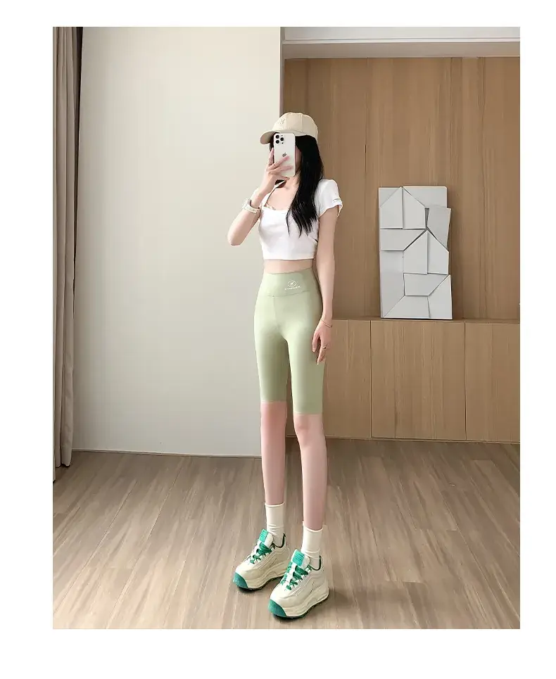 Black High Waist Slim Fit Yoga Pants for Women — feature 17
