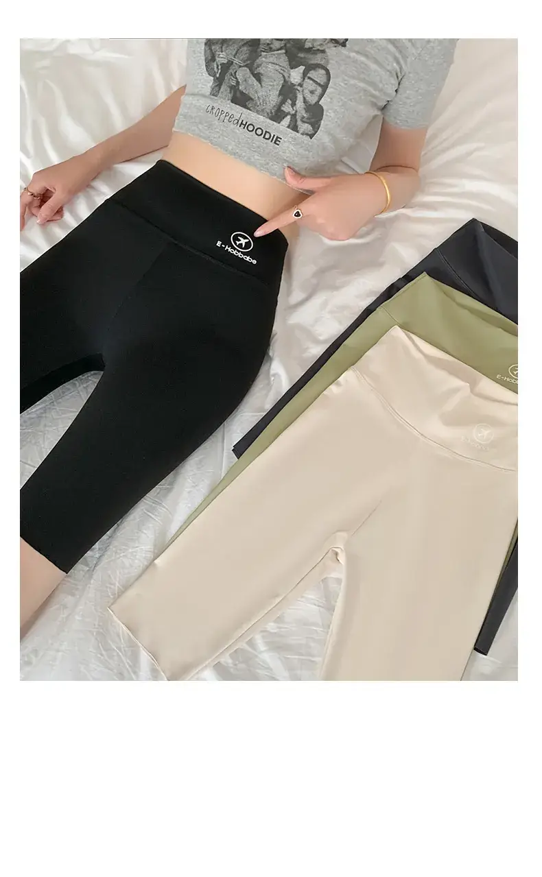 Black High Waist Slim Fit Yoga Pants for Women — feature 20