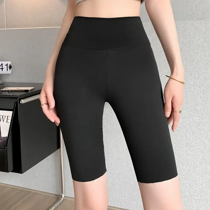 Black High Waist Slim Fit Yoga Pants for Women - Image 5