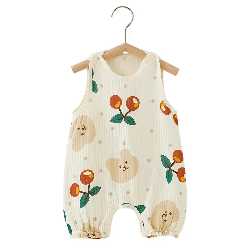 Baby's Cotton Gauze Jumpsuit Summer Newborn