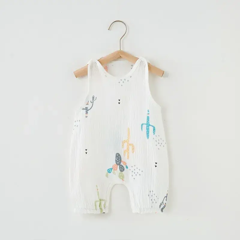 Baby's Cotton Gauze Jumpsuit Summer Newborn